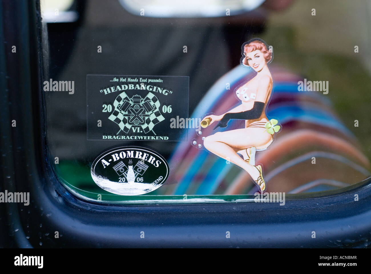 Bottrop Kustom Kulture 2007 Hot Rods Kustoms incrociatori di arte presso l'aerodromo di Bottrop Kirchhellen Foto Stock