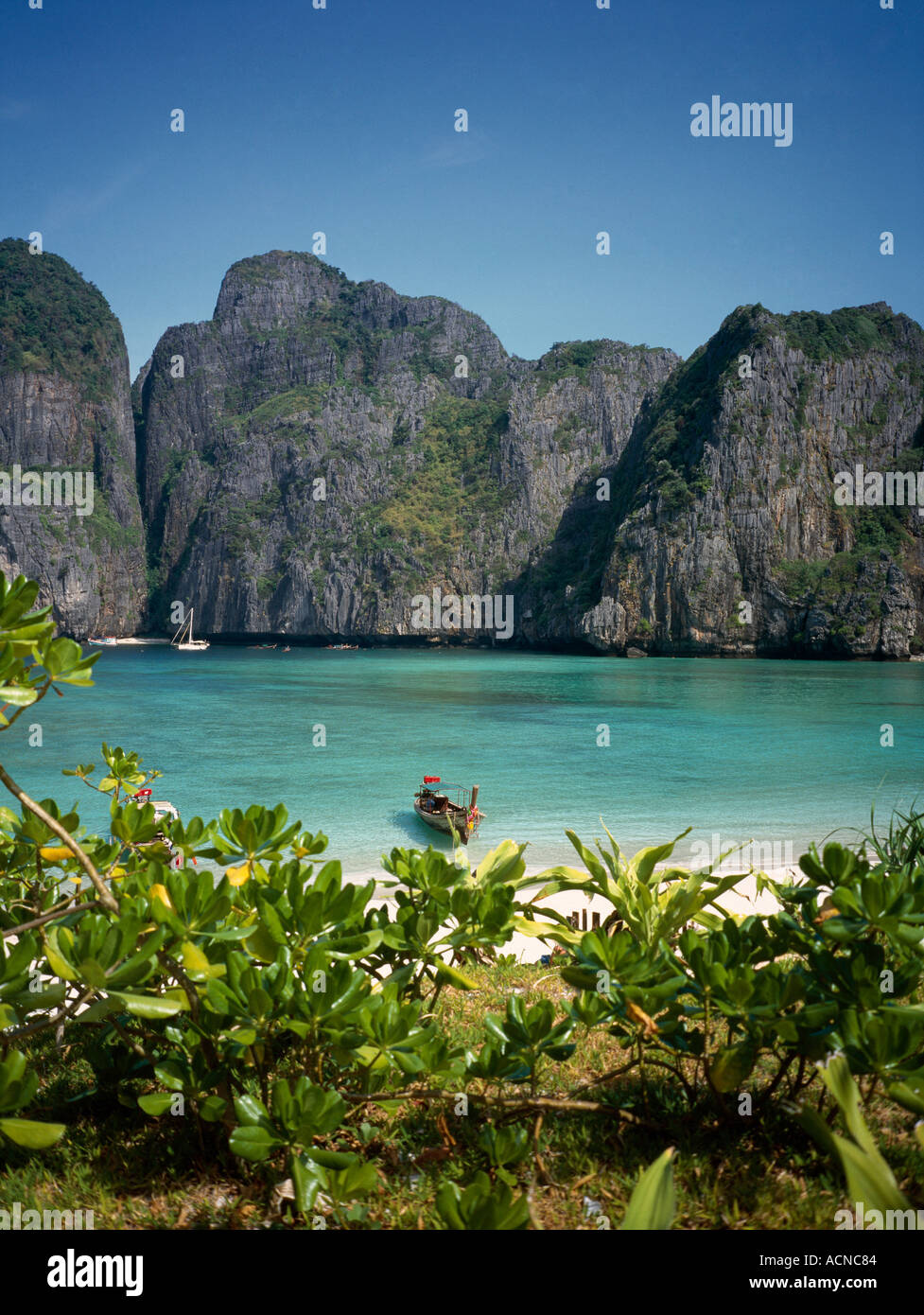 Thailandia Phi Phi Leh Island Maya Beach Location Del Film
