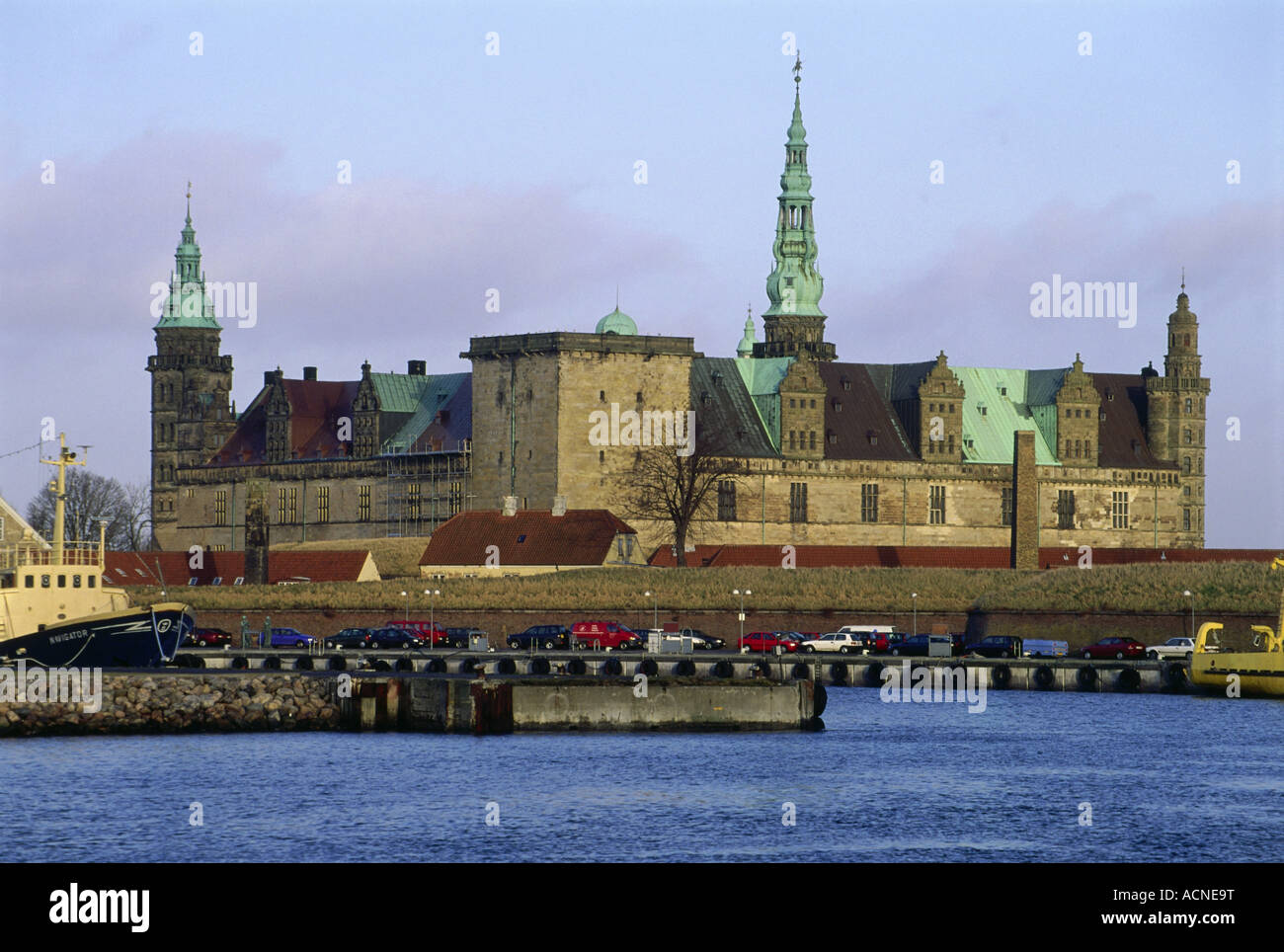 Geografia / viaggi, Danimarca, Helsingor, castelli, Castello Kronborg, vista esterna, isola di Sjaelland, Oresund, Mare del Nord, renaissan Foto Stock