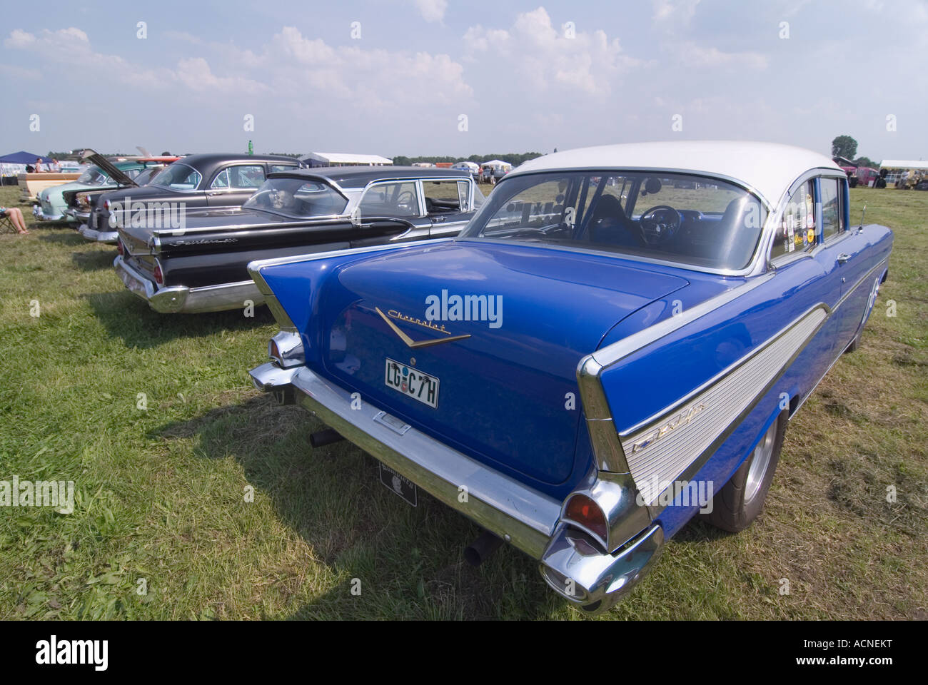 Bottrop Kustom Kulture 2007 Hot Rods Kustoms incrociatori di arte presso l'aerodromo di Bottrop Kirchhellen Foto Stock