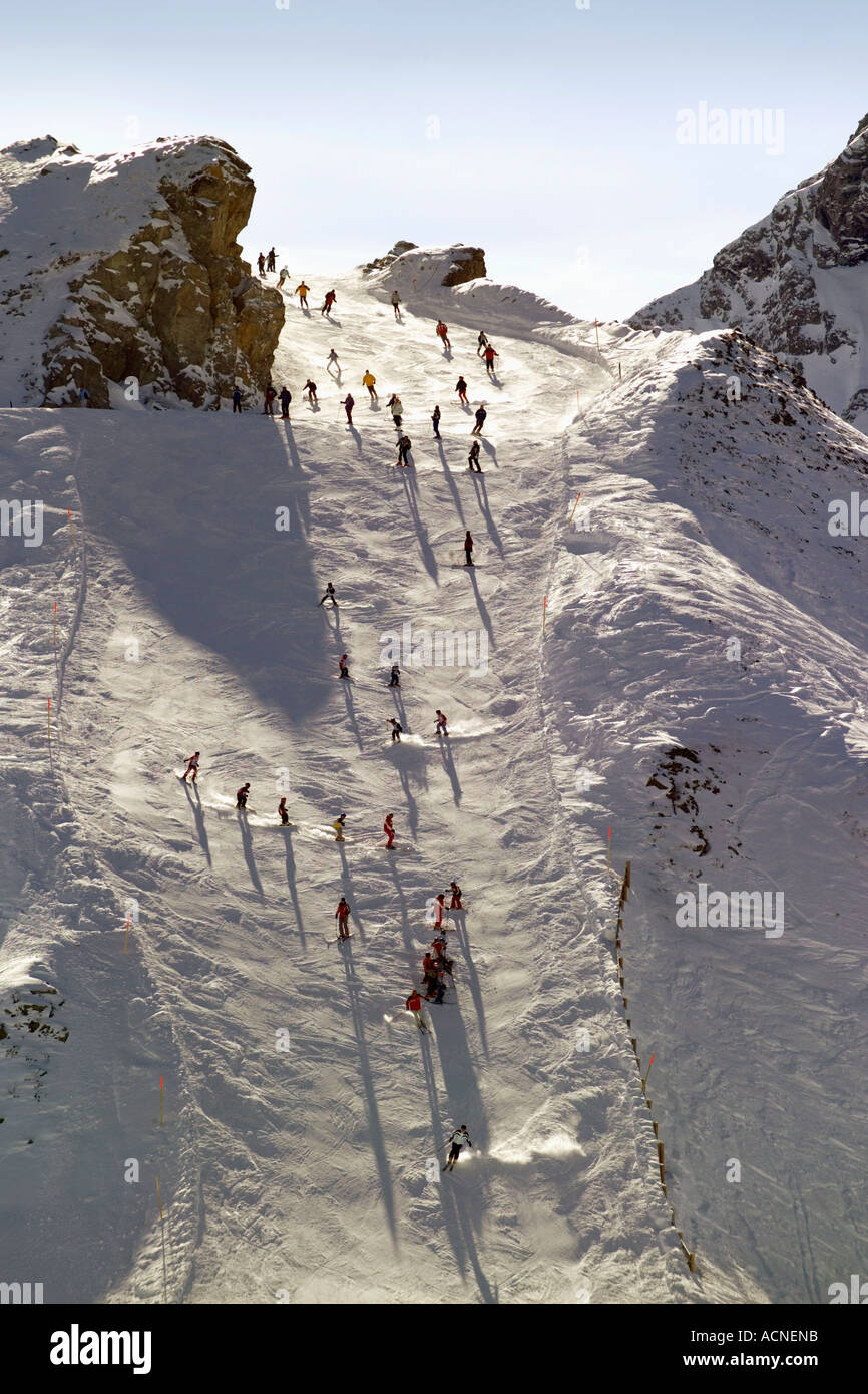 Silvretta Nova / sciatore Foto Stock