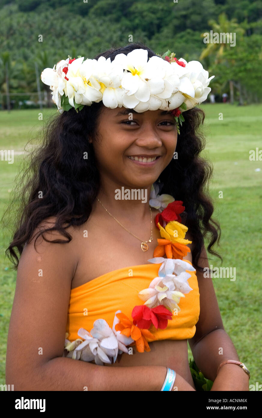 Kioa isola Fiji ballerino femmina. Foto Stock