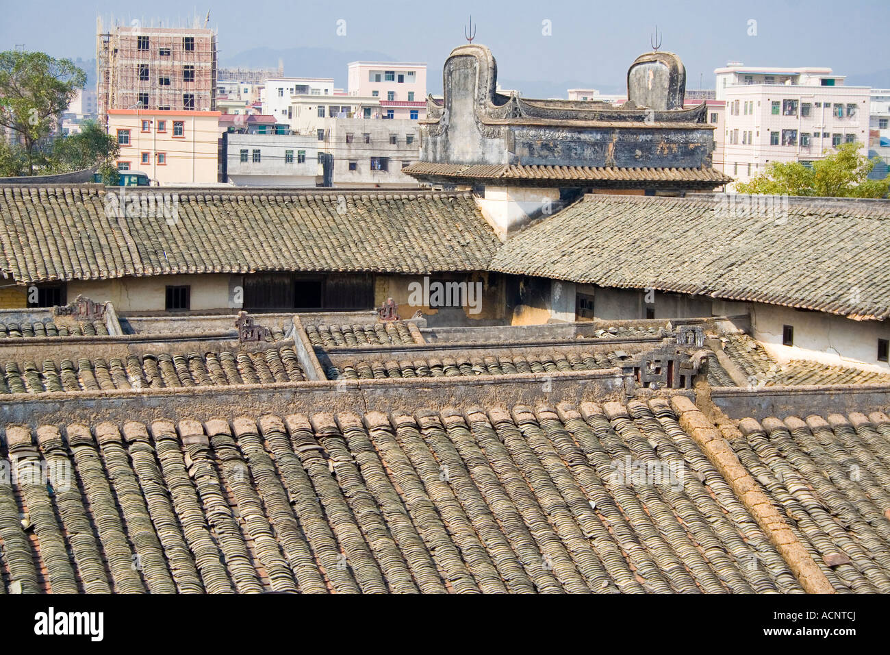 Long Tian Residence, Gongbuchu antico borgo murato 15 Km da Shenzhen in Cina Foto Stock