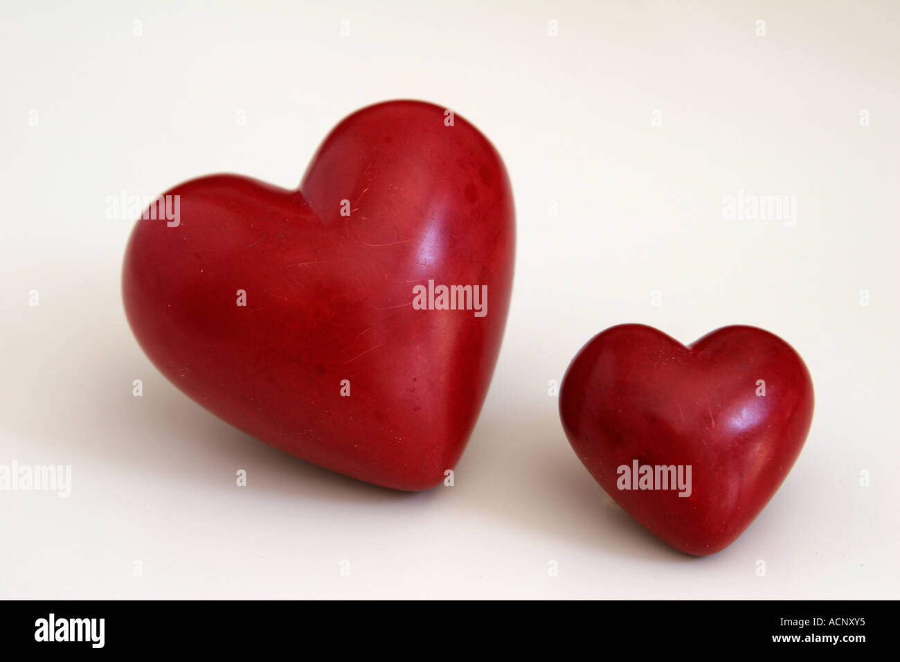 Cuori rossi - Zwei Herzen Foto Stock
