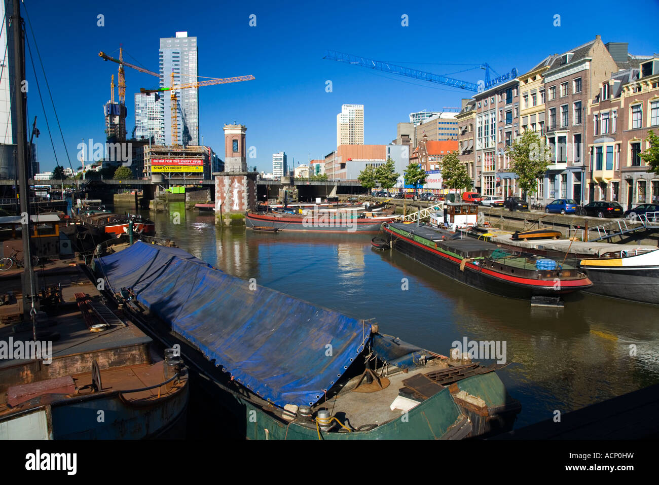 Rotterdam porto commerciale Holland, Europa Foto Stock