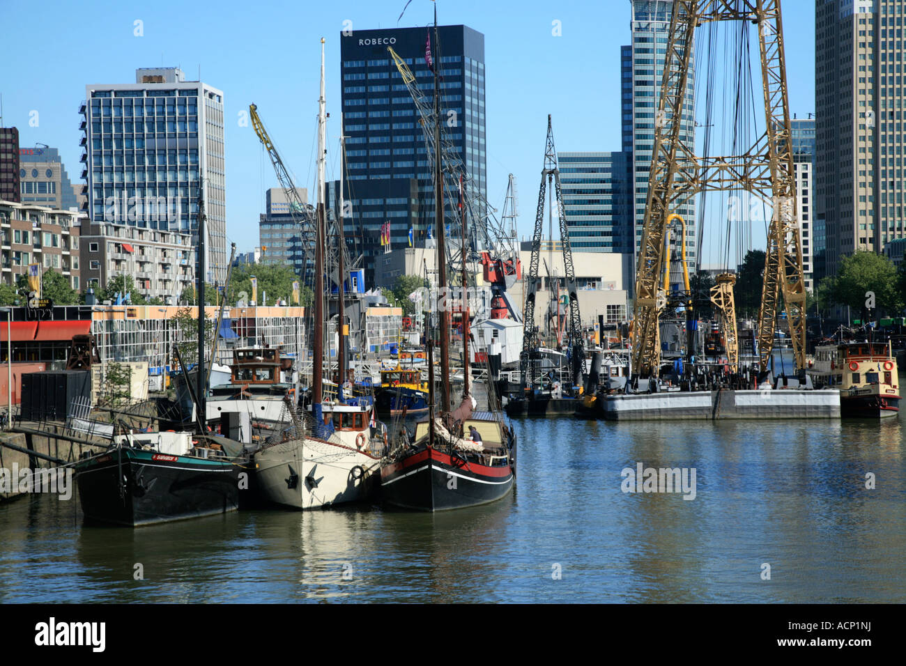 Marien Museum e il porto di Rotterdam, Olanda, Europa Foto Stock