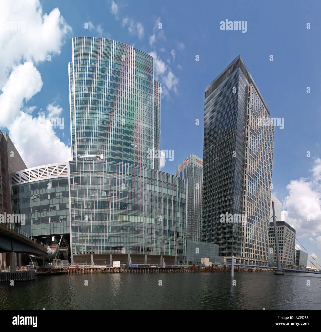 Nuovo sky raschiatori a Canary Wharf London Regno Unito Foto Stock