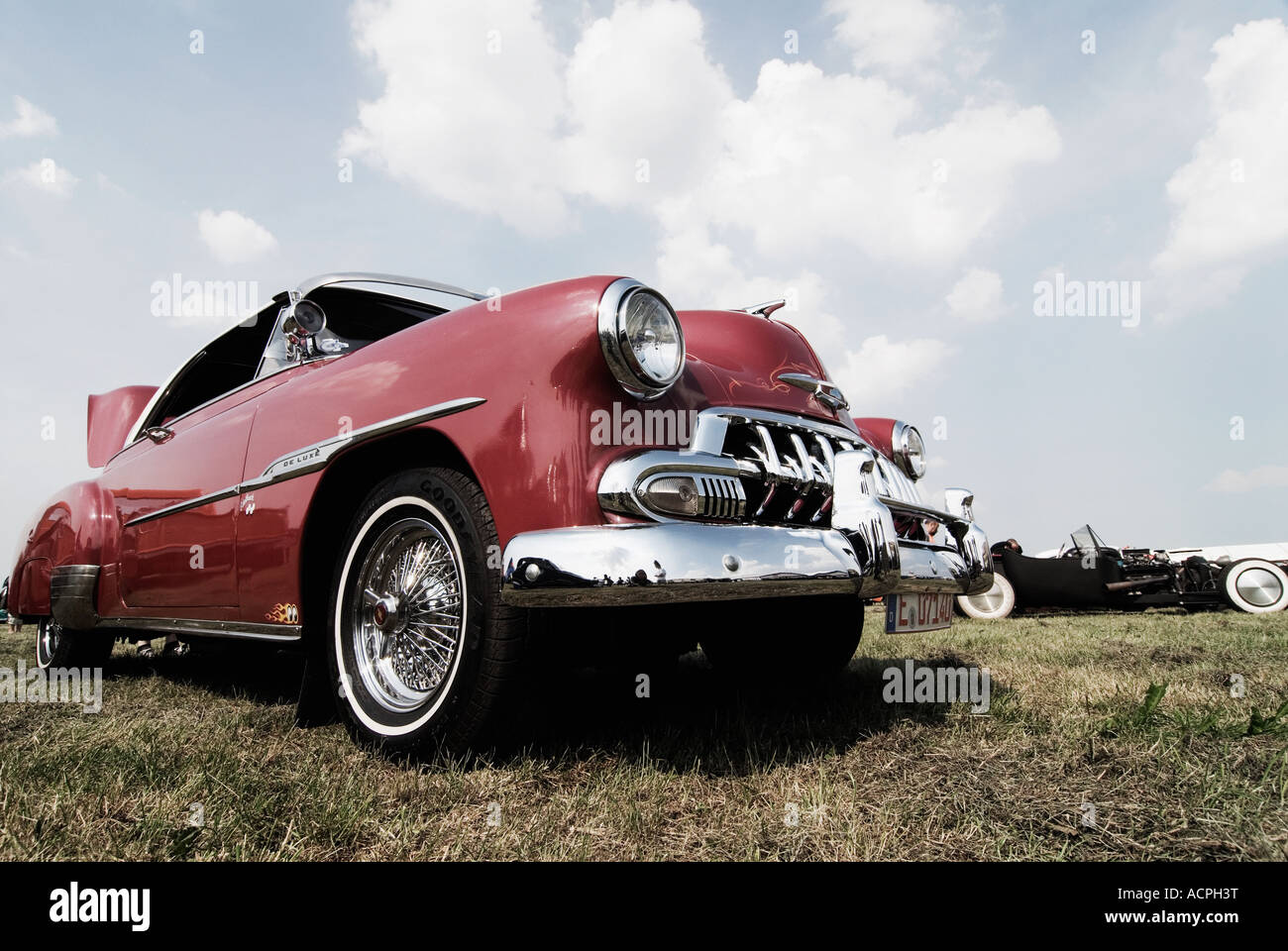 Bottrop Kustom Kulture 2007 Hot Rods Kustoms incrociatori di arte presso l'aerodromo di Bottrop Kirchhellen Foto Stock