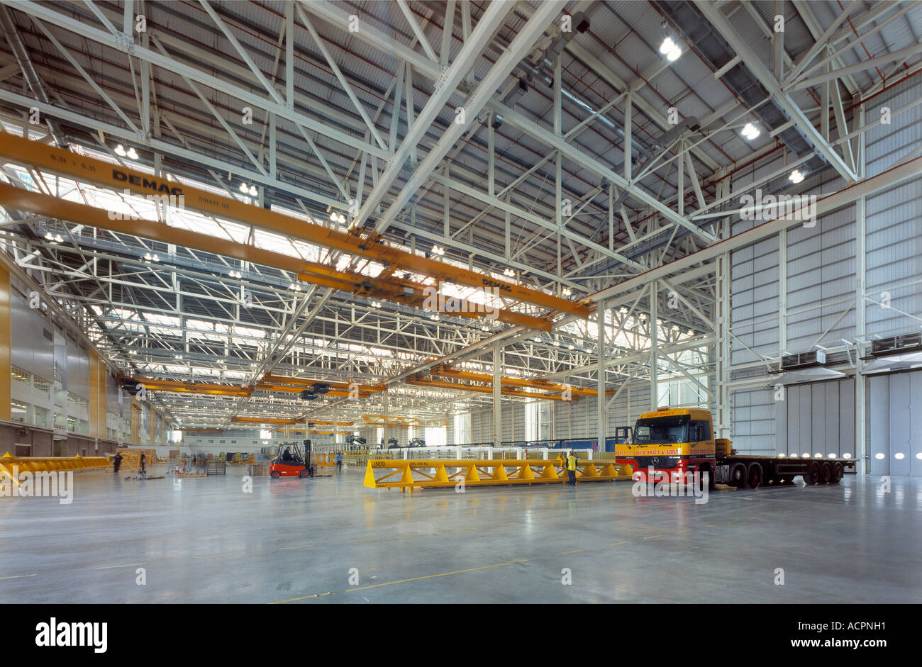 Airbus ala sala di produzione presso il British Aerospace fabbrica Broughton Foto Stock