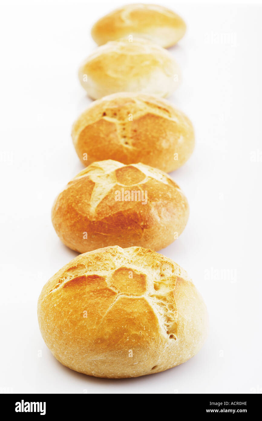 Pane fresco in una riga Foto Stock