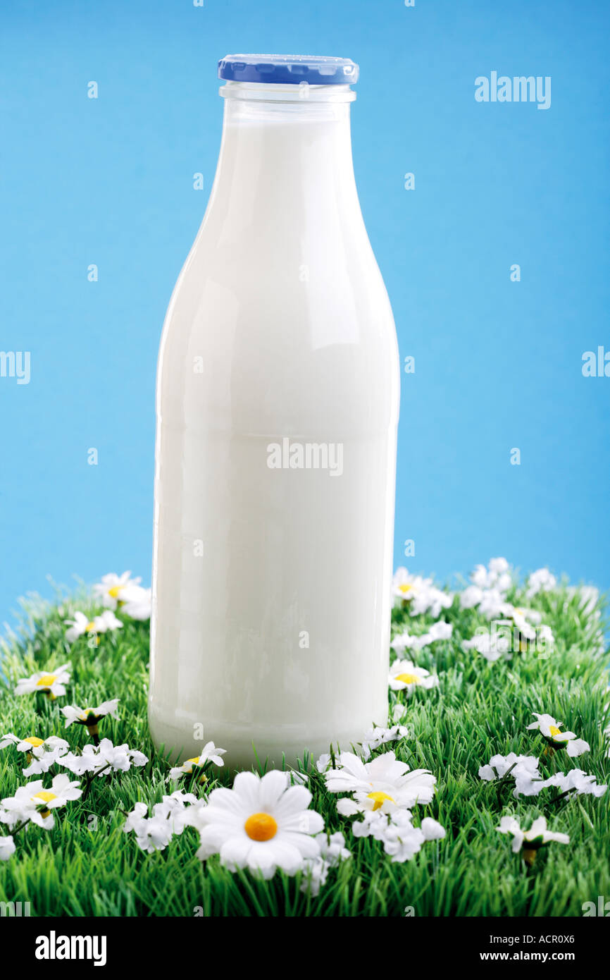 Bottiglia di latte Foto Stock