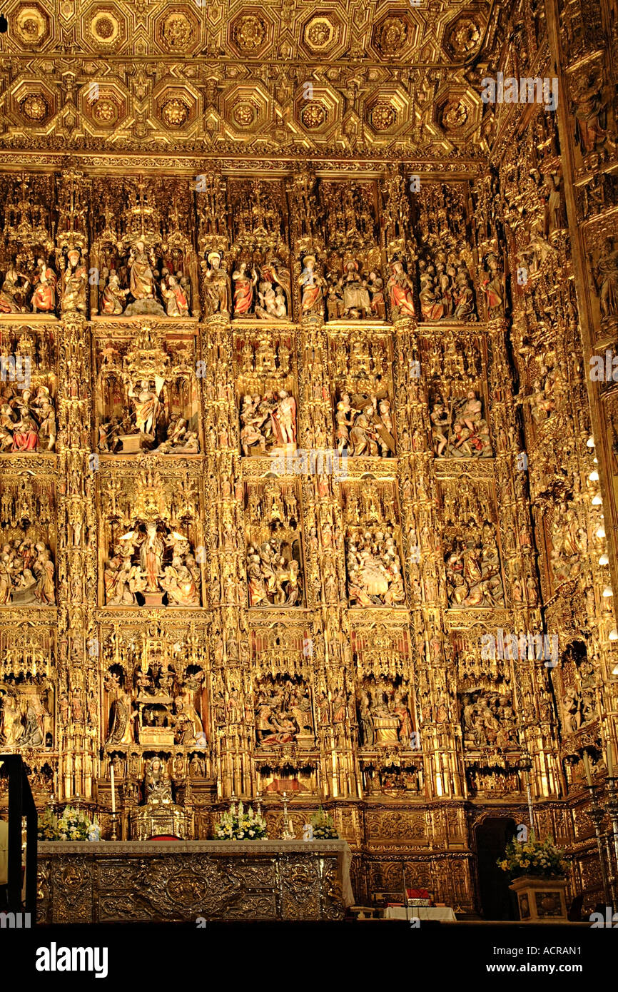 All'interno della Cattedrale Giralda, , Sevilla, Spagna Foto Stock