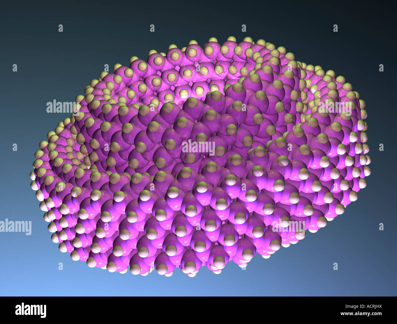3D generata da computer di modello a base idrocarburica cuscinetto di nanotecnologia Foto Stock
