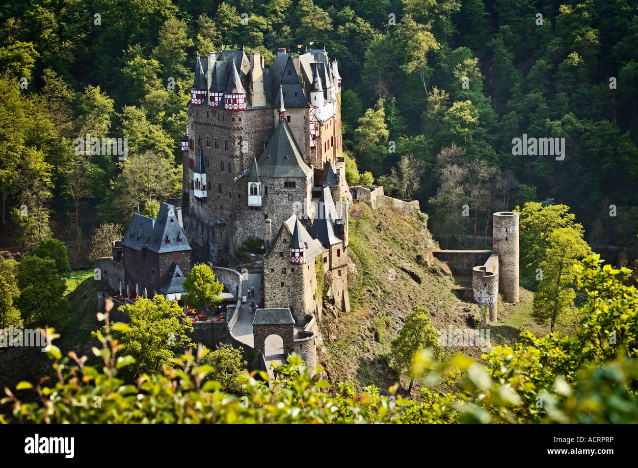 Burg Eltz castle, Renania-Palatinato, Germania Foto Stock