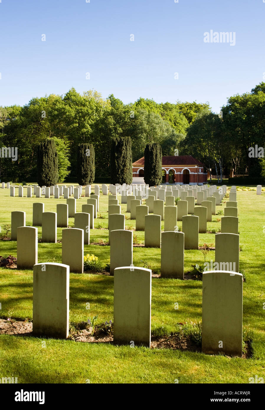 War Graves al Commonwealth cimitero militare Joncurbos Nijmegen Olanda Foto Stock