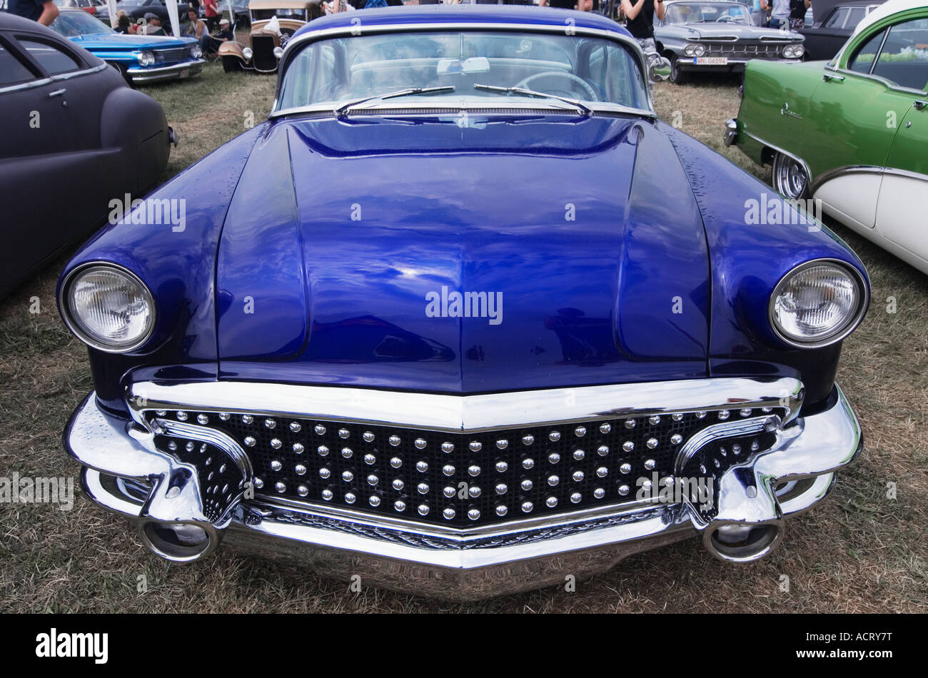 Bottrop Kustom Kulture 2007 Hot Rods Kustoms incrociatori di arte presso l'aerodromo di Bottrop Kirchhellen Foto Stock