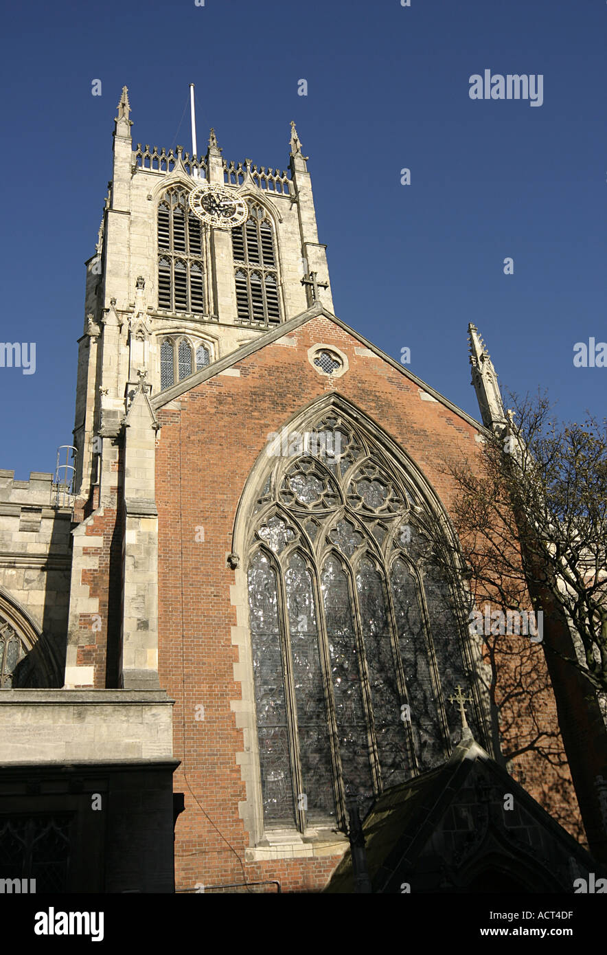 Santissima Trinità c xiv mattone transetti Hull Humberside REGNO UNITO Foto Stock