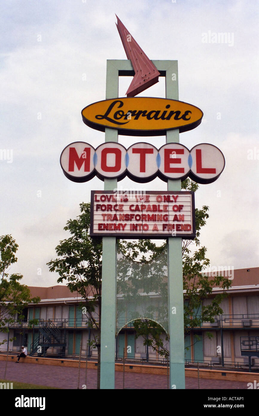 Lorraine Motel, il sito di Martin Luther King assassinio Foto Stock
