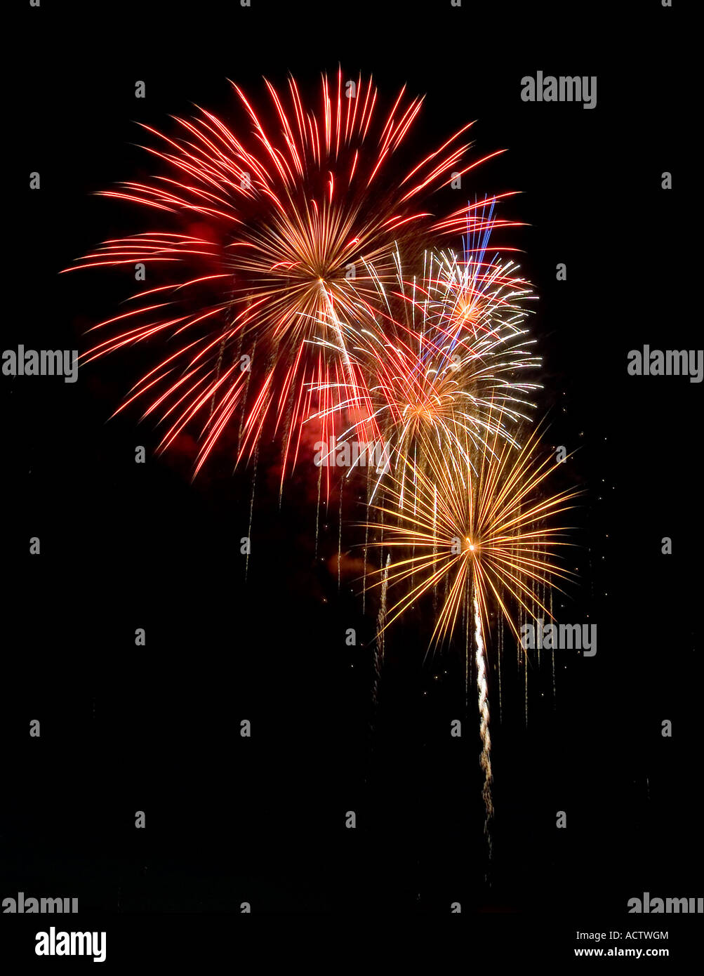 Celebrazioni del giorno dell'indipendenza fuochi d'artificio Foto Stock