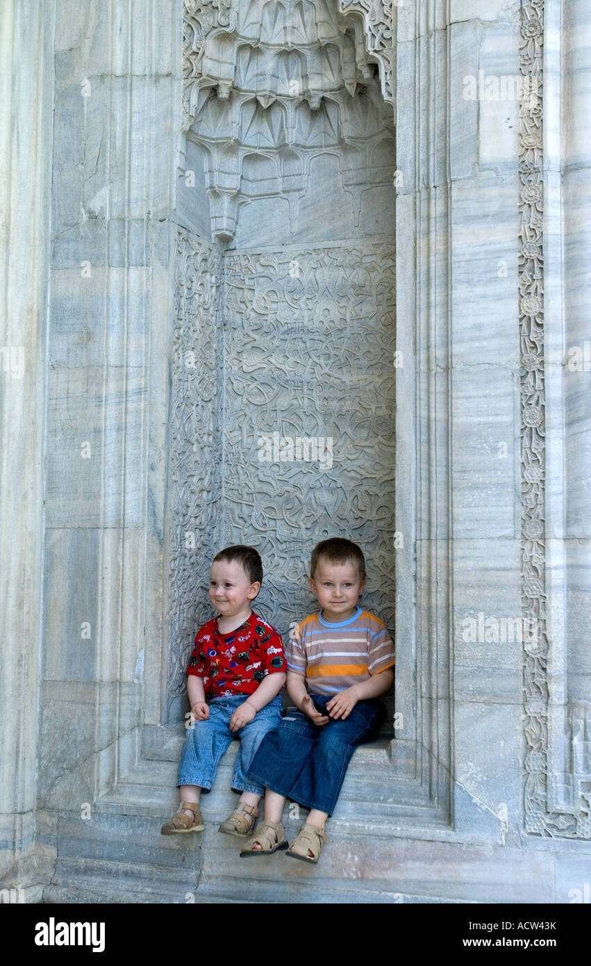 Yesil Cami, la Moschea Verde 1414-1424, Bursa, Turchia Foto Stock