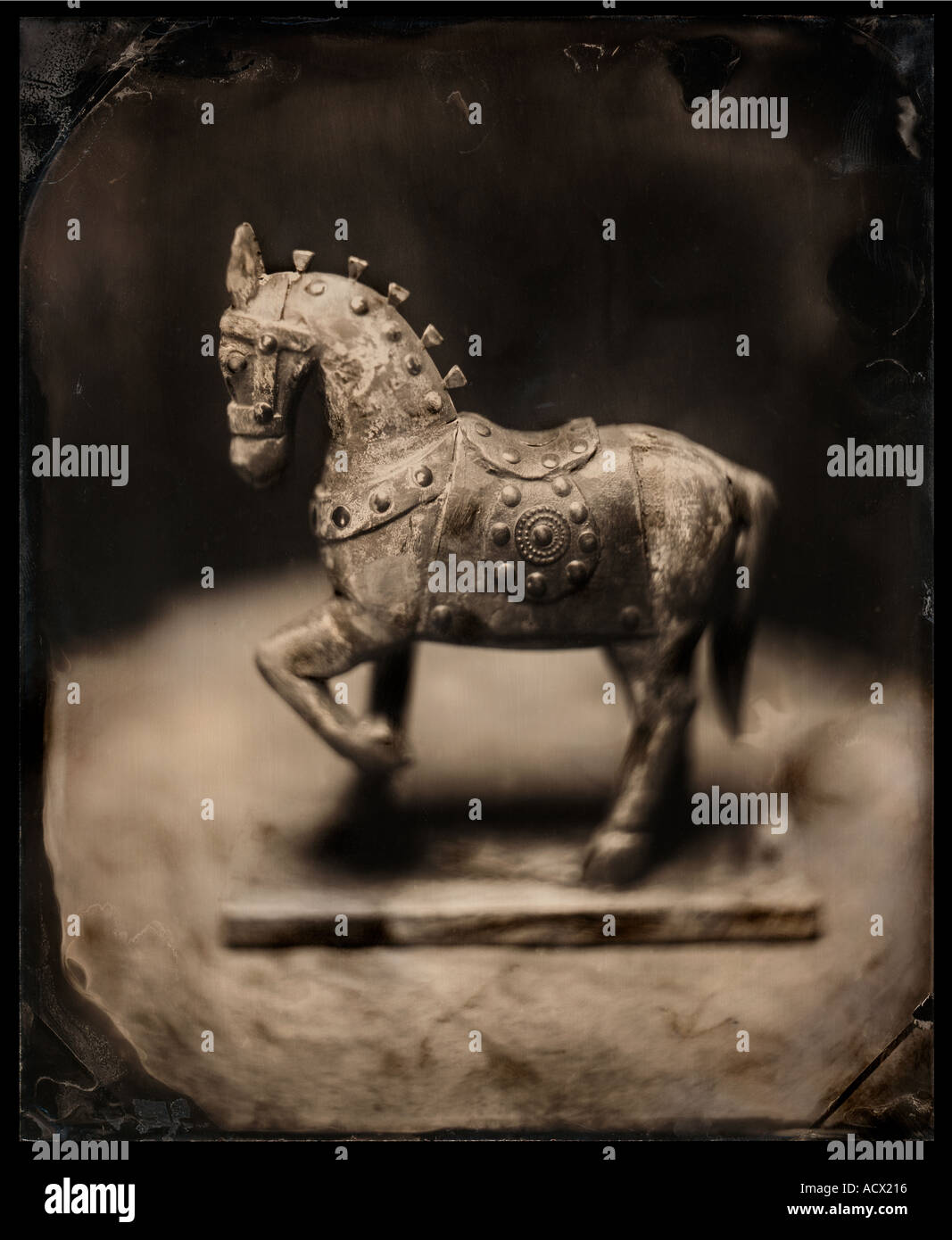 Fotografia artistica di una statua equestre Foto Stock