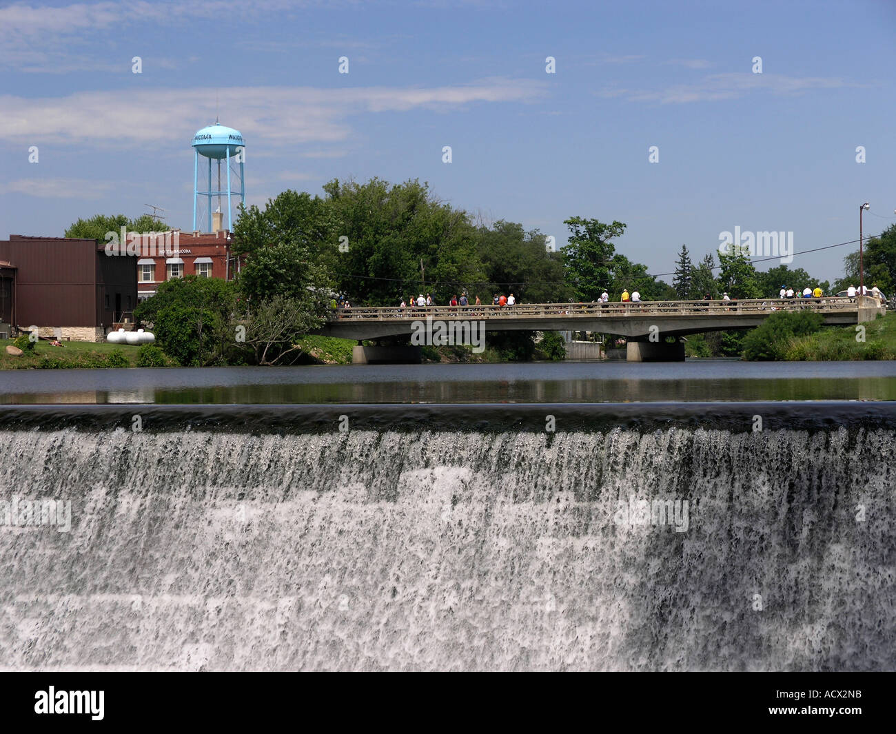 RAGBRAI®, il registro annuale del Grande viaggio in bicicletta attraverso Iowa, è un annuale sette giorni di viaggio in bicicletta in tutto lo stato. Foto Stock