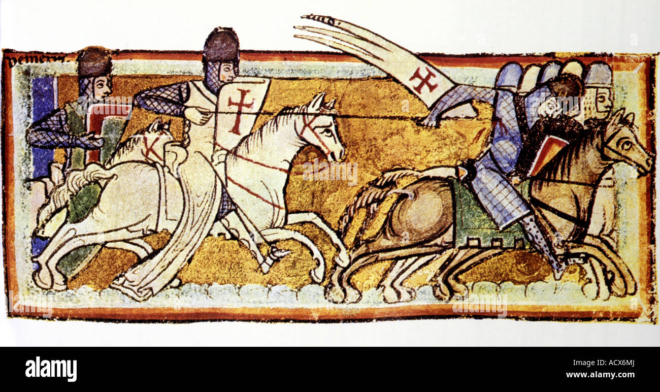 medioevo, ordine di knighthood, templari, (fondata circa 1119, Foto Stock