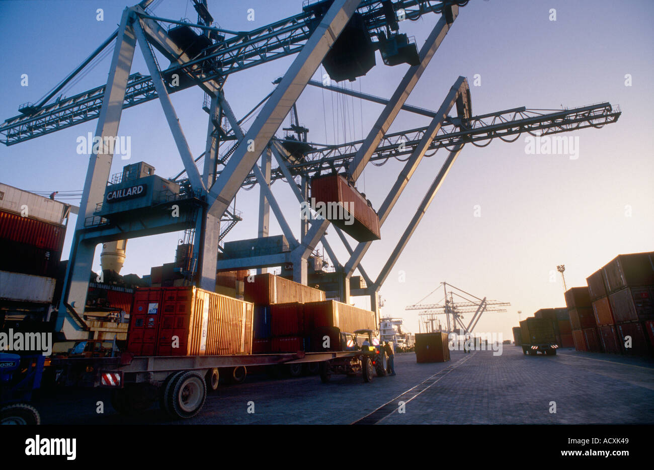 Kenya Mombasa. Il terminal container di Kilindini Harbour, il porto di Mombasa. Foto Stock