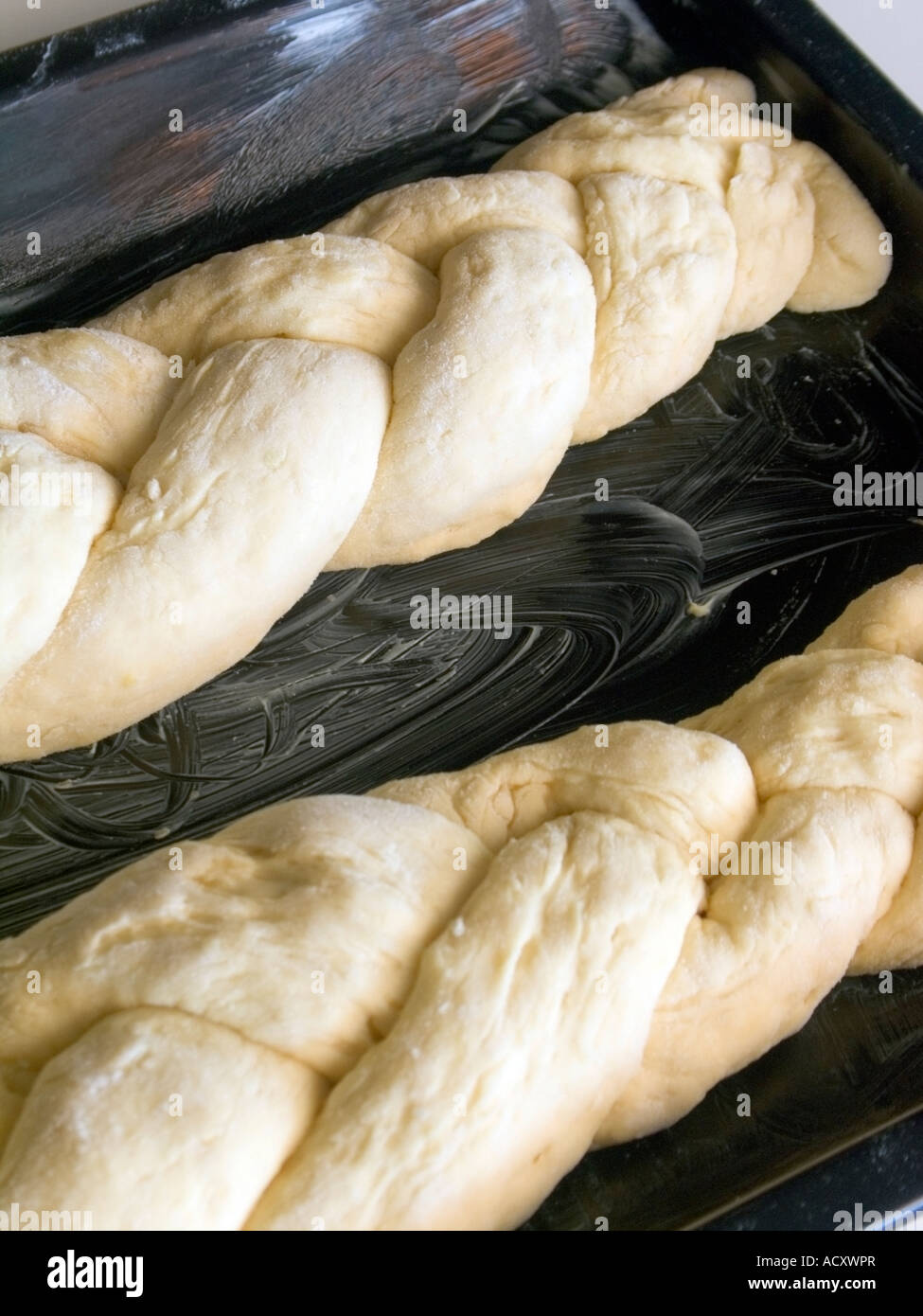 Preparazione del pane Foto Stock
