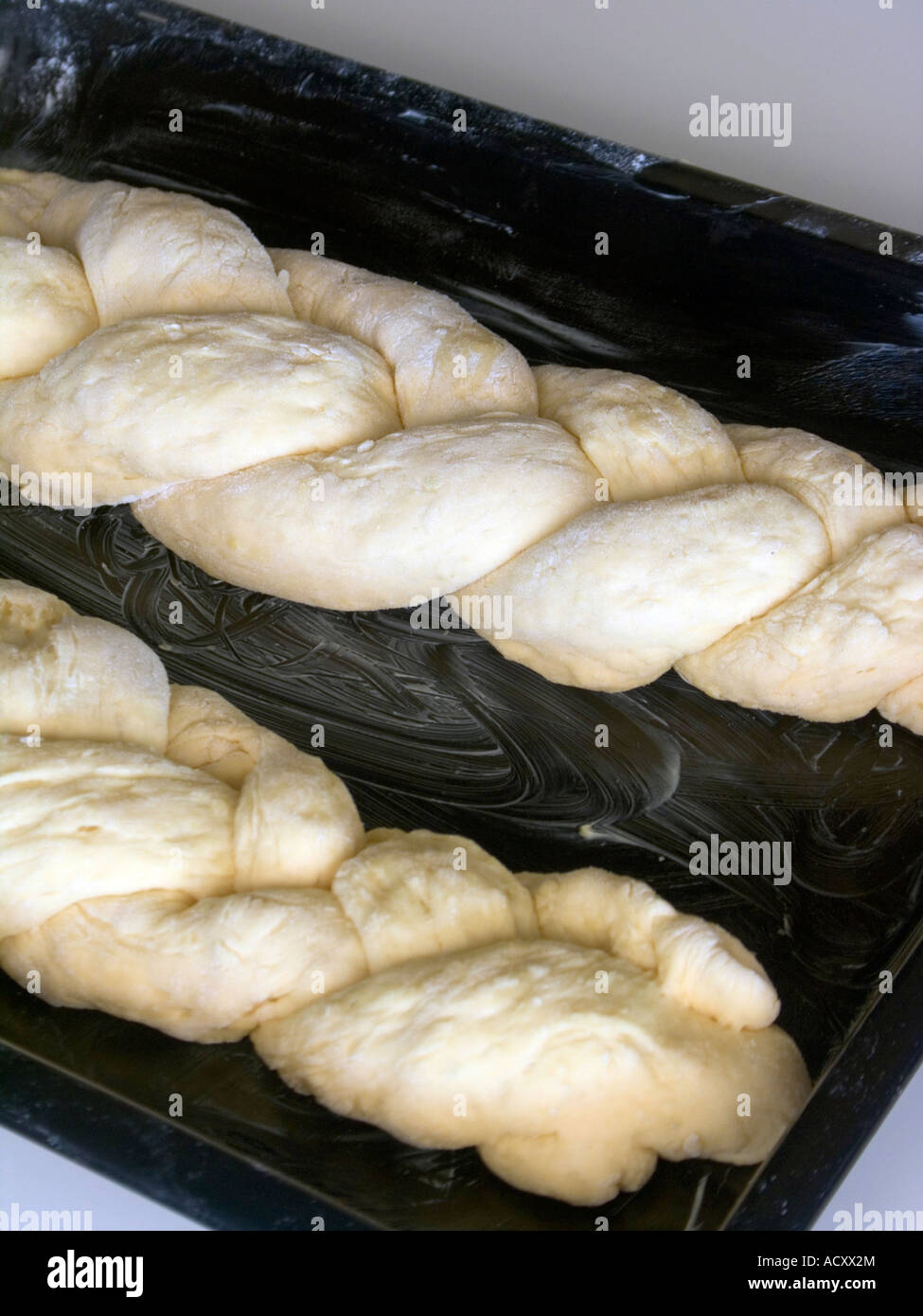 Preparazione del pane Foto Stock