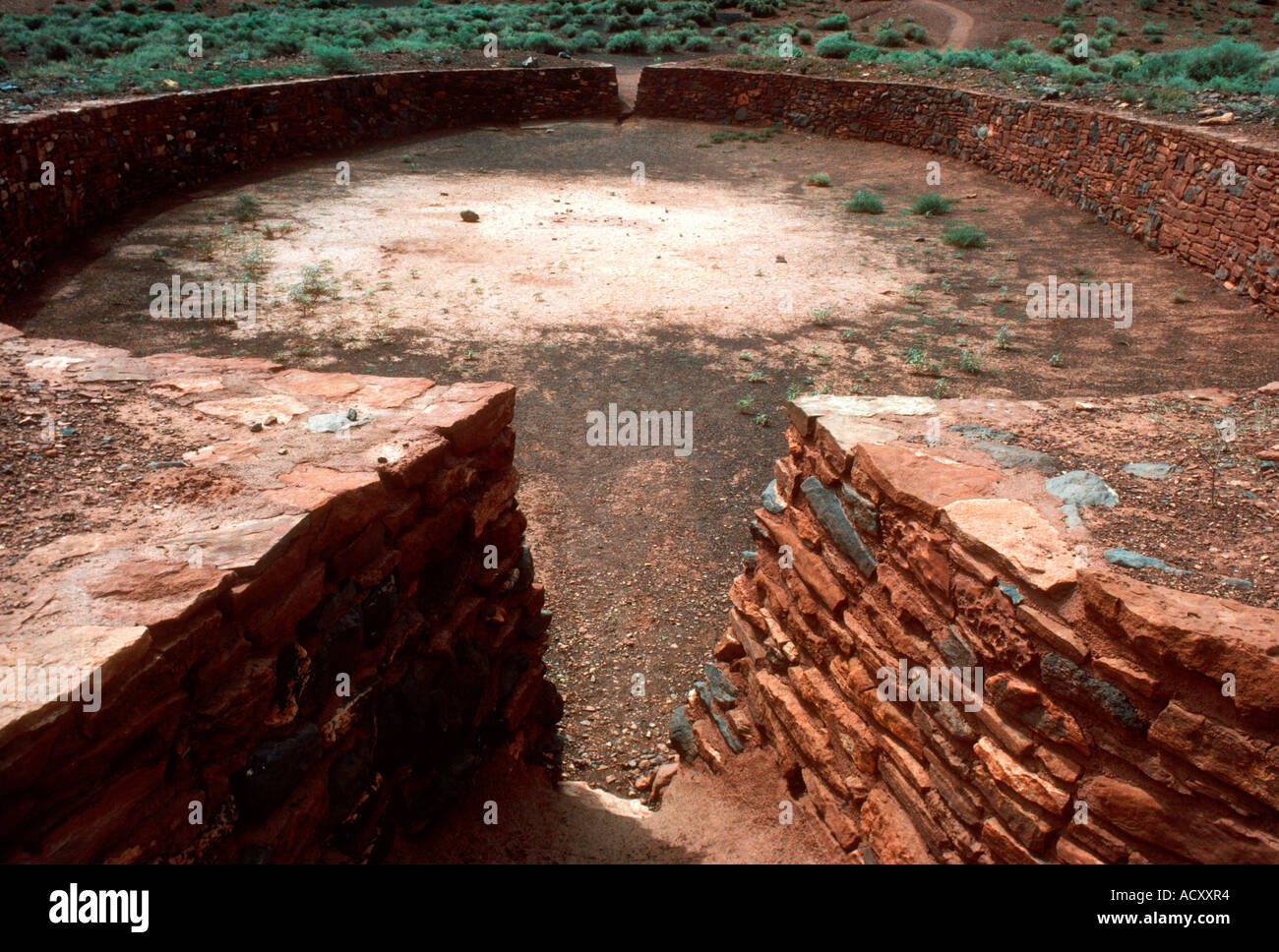 Campo da baseball nel Wupatki National Monument, Arizona Foto Stock