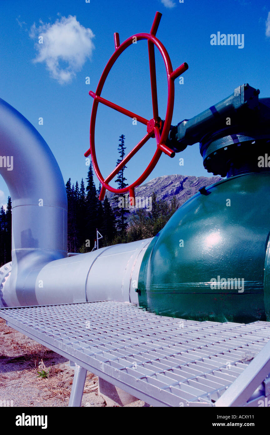 Una conduttura di gas naturale nel Nord della Columbia britannica in Canada Foto Stock