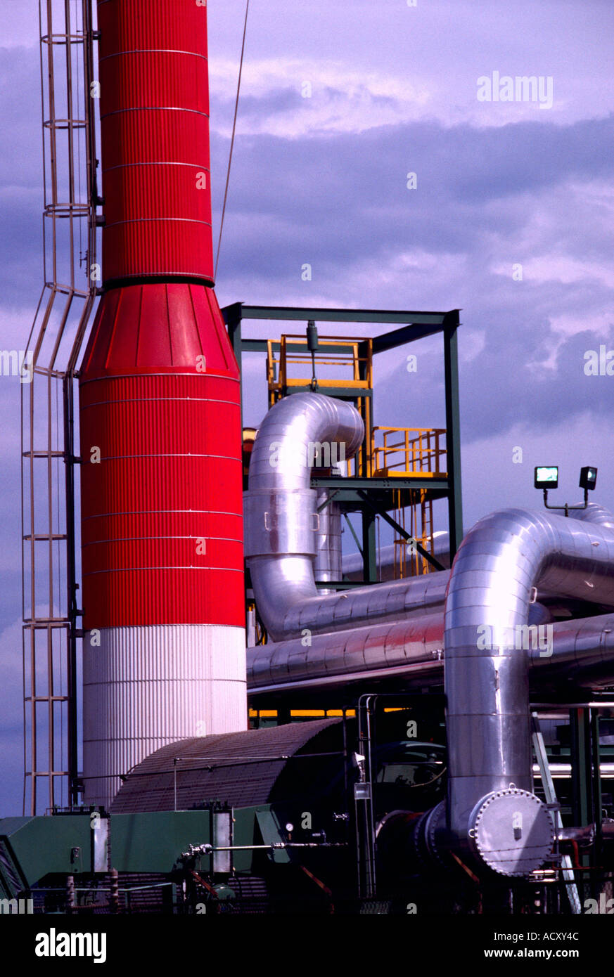 Un Gas Naturale raffineria in British Columbia settentrionale del Canada Foto Stock