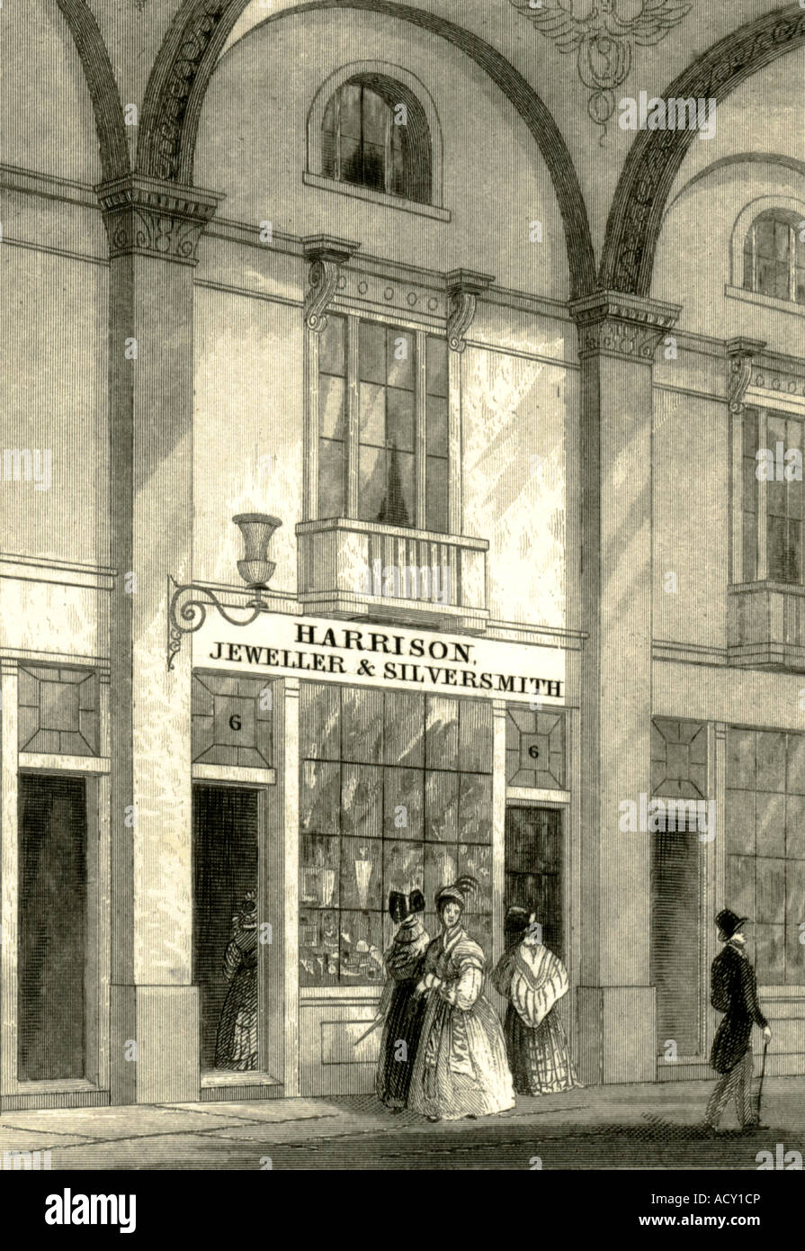 Interno del Lowther Arcade, Strand, Londra, circa 1840 Foto Stock