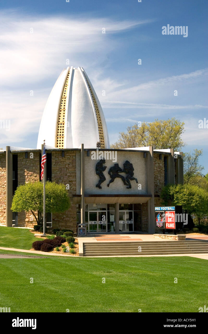 La Pro Football Hall of Fame di Canton, Ohio. Foto Stock