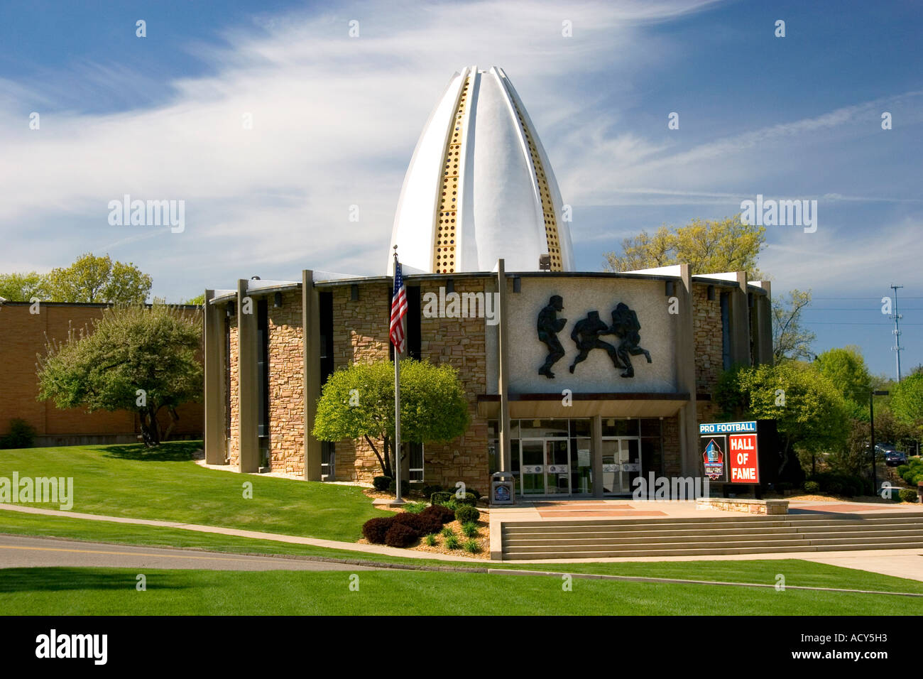 La Pro Football Hall of Fame di Canton, Ohio. Foto Stock