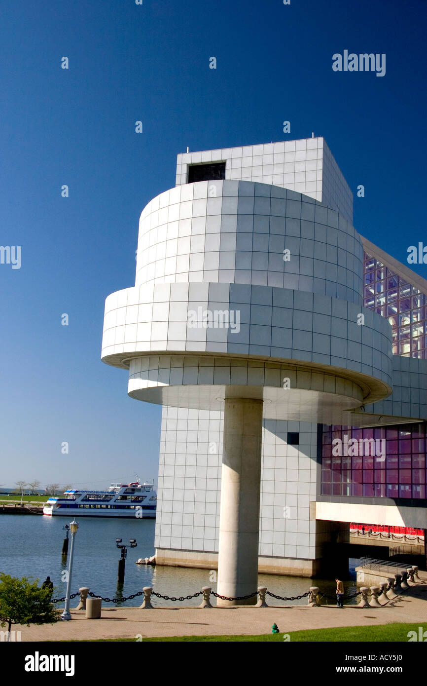 Il Rock and Roll Hall of Fame a Cleveland, Ohio. Foto Stock