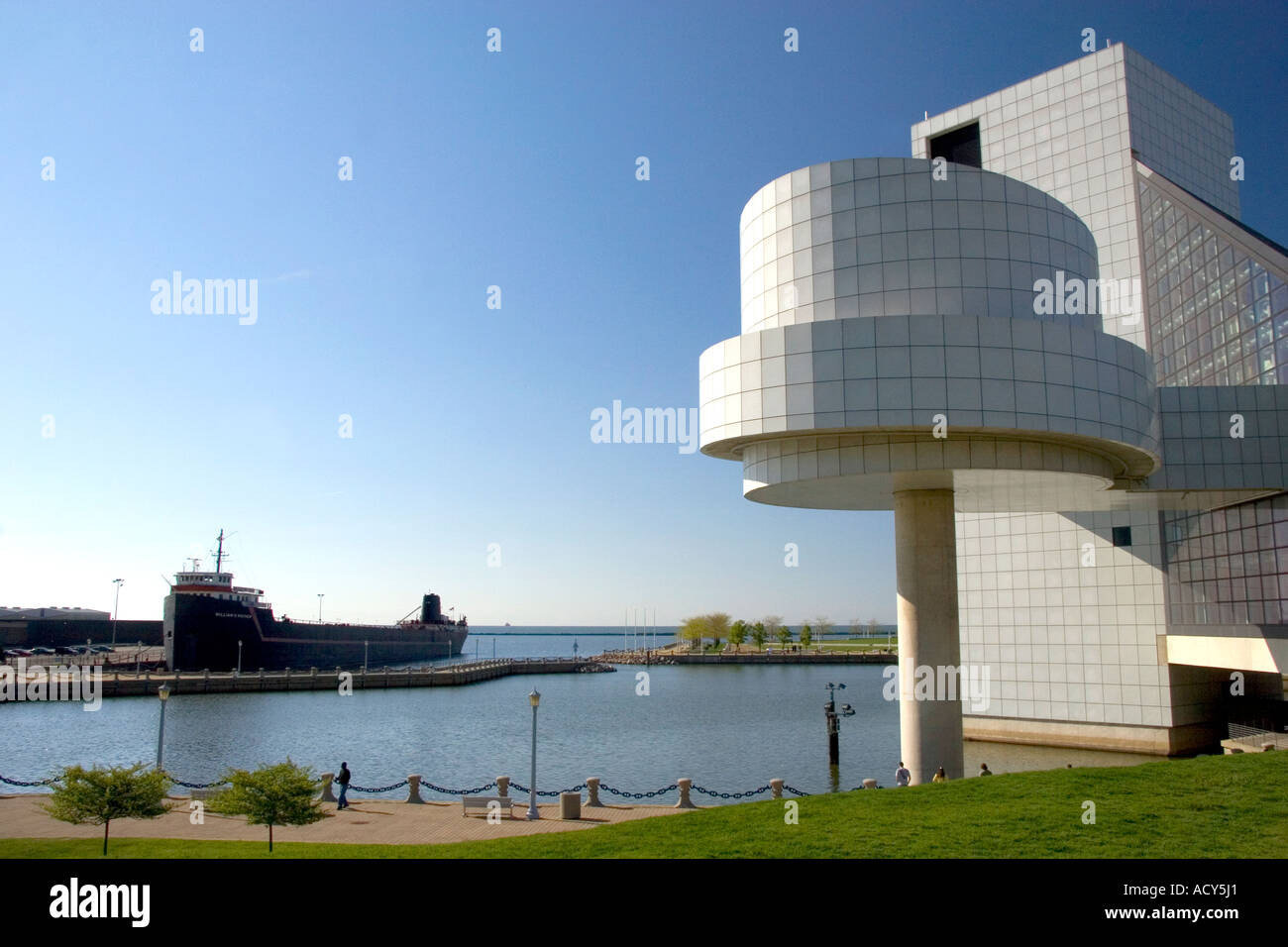 Il Rock and Roll Hall of Fame a Cleveland, Ohio. Foto Stock