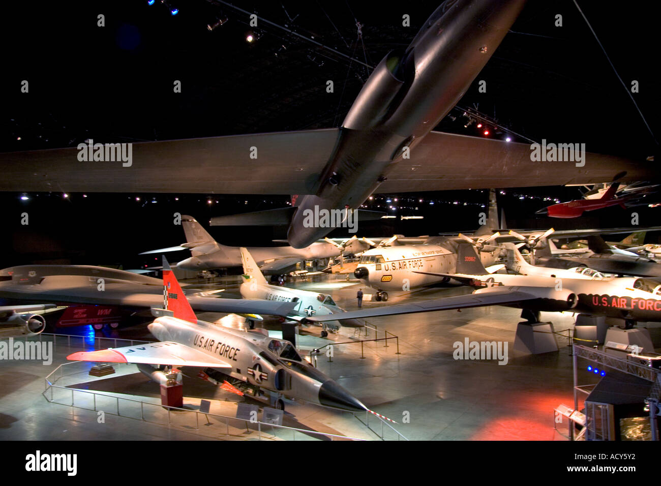 Immagine interno della United States Air Force Museum su Wright Patterson Air Force Base a Dayton, Ohio. Foto Stock