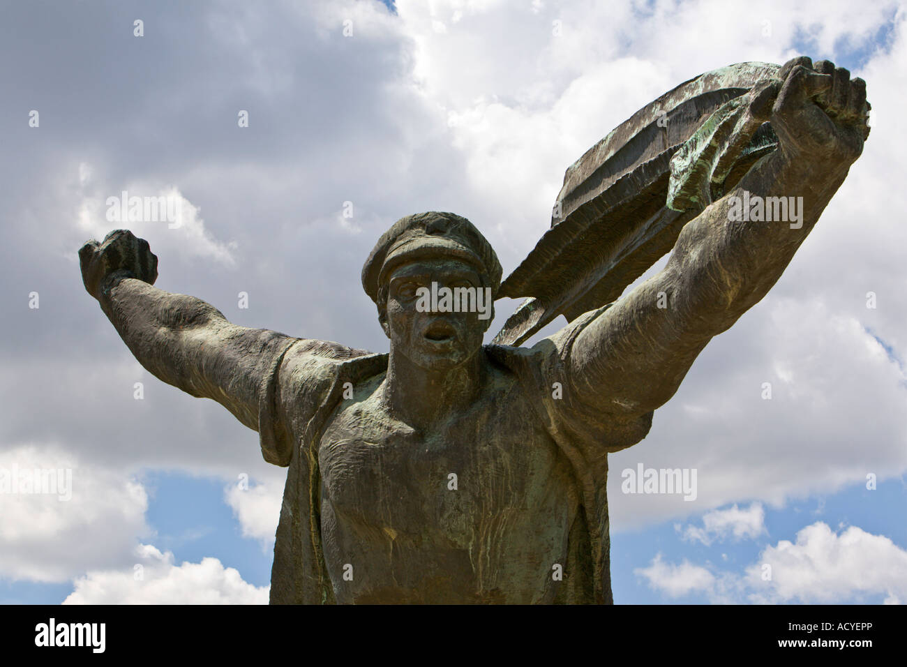 Repubblica dei Consigli monumento, Szobor (statua) park, Budapest, Ungheria Foto Stock