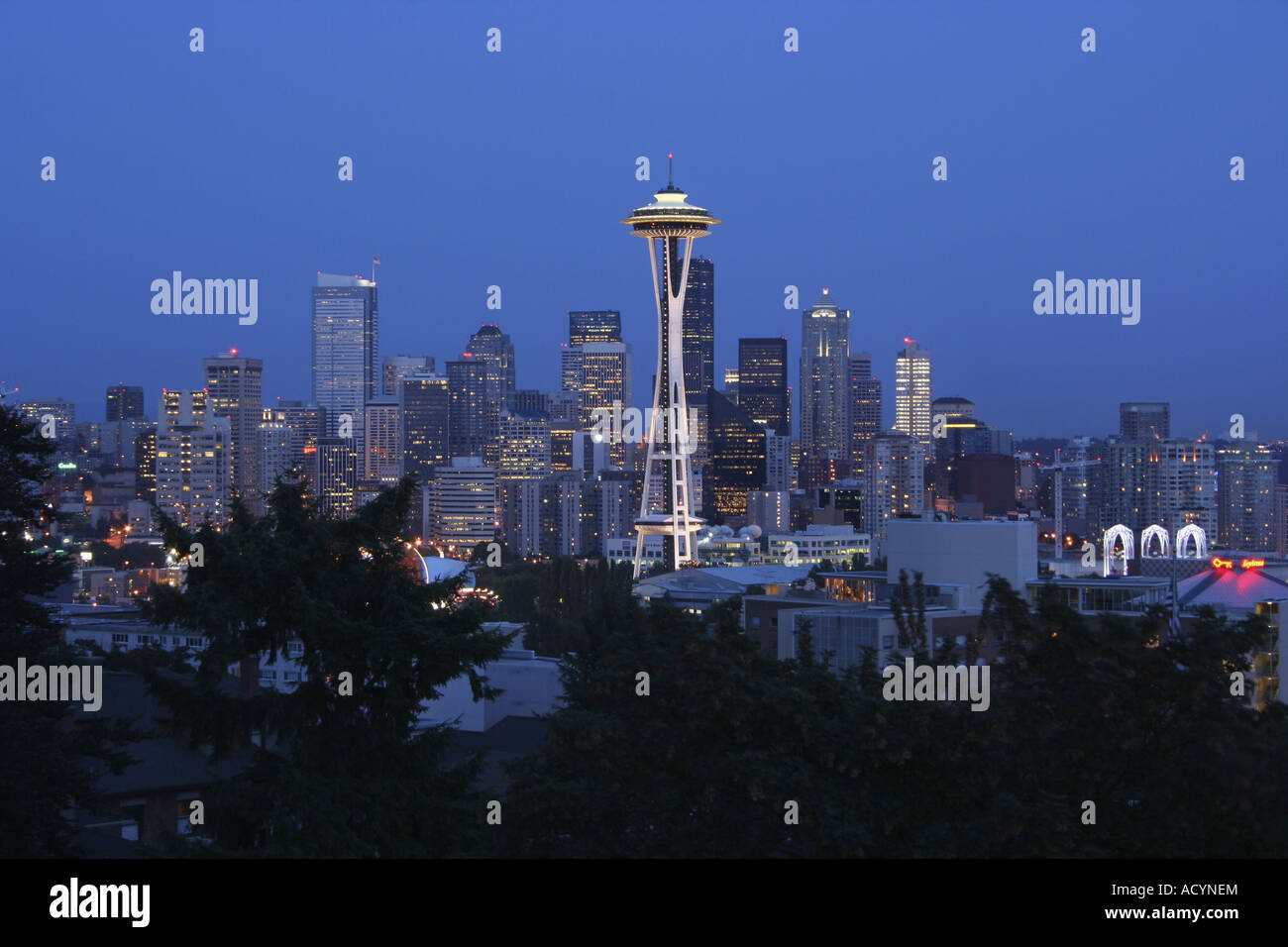 Seattle Washington da Kerry Park sulla Queen Anne Hill. Foto Stock