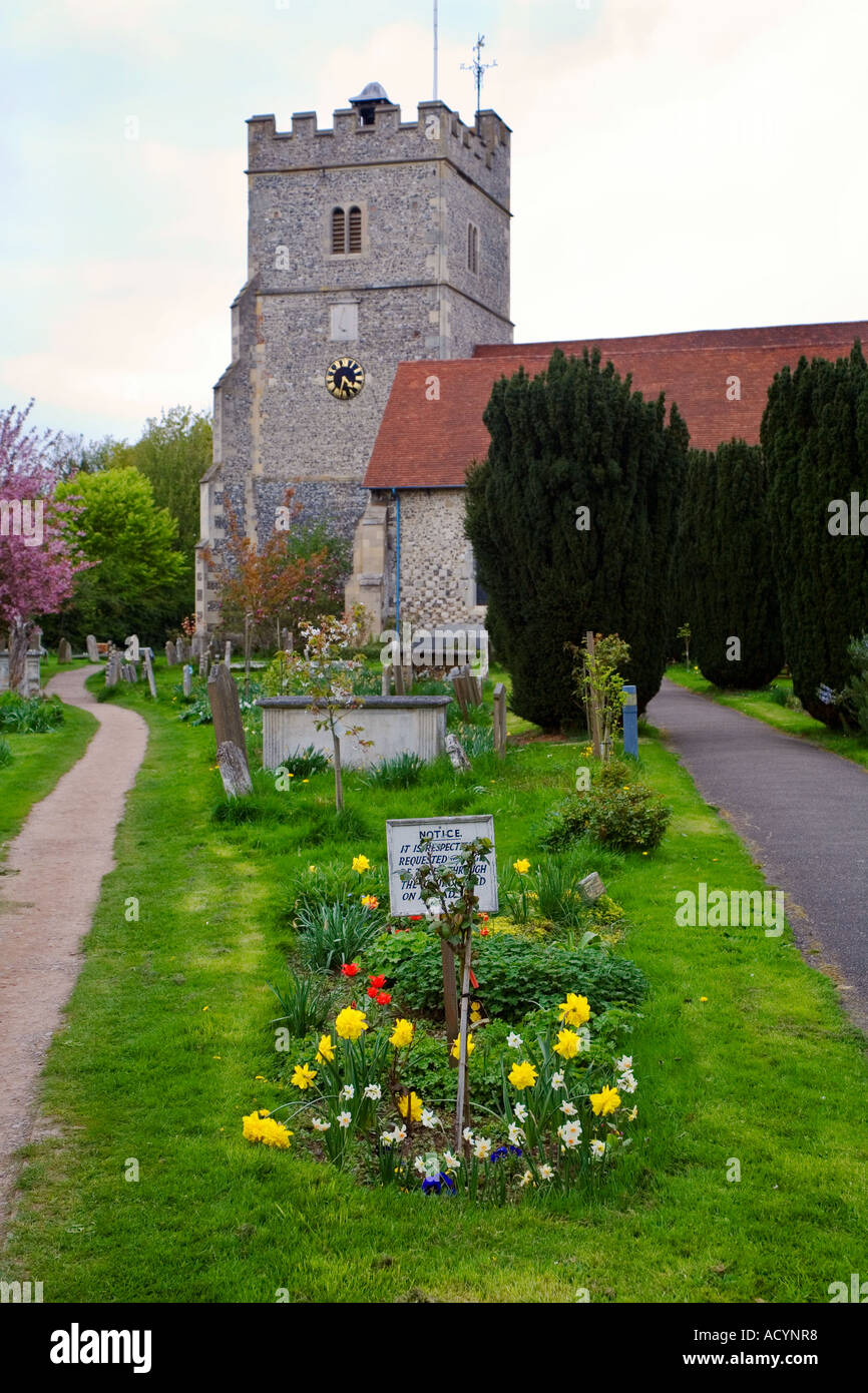 Chiesa Cookham in Berkshire in Inghilterra dove Sir Stanley Spencer ha vissuto ed è sepolto Foto Stock