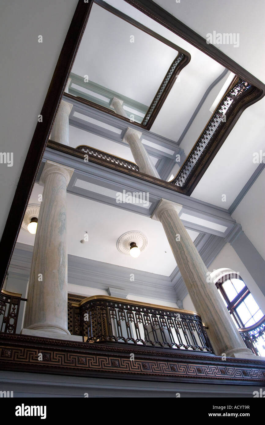 Stairwair interiore del Senato di Russell Edificio per uffici a Washington DC, Stati Uniti d'America. Foto Stock