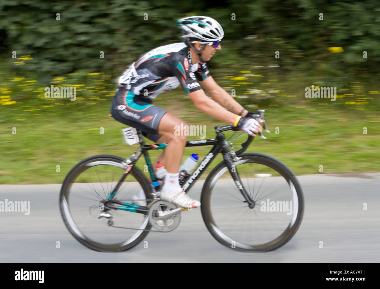 Russell Downing in British National Road Race Championship Abergavenny Wales UK Foto Stock