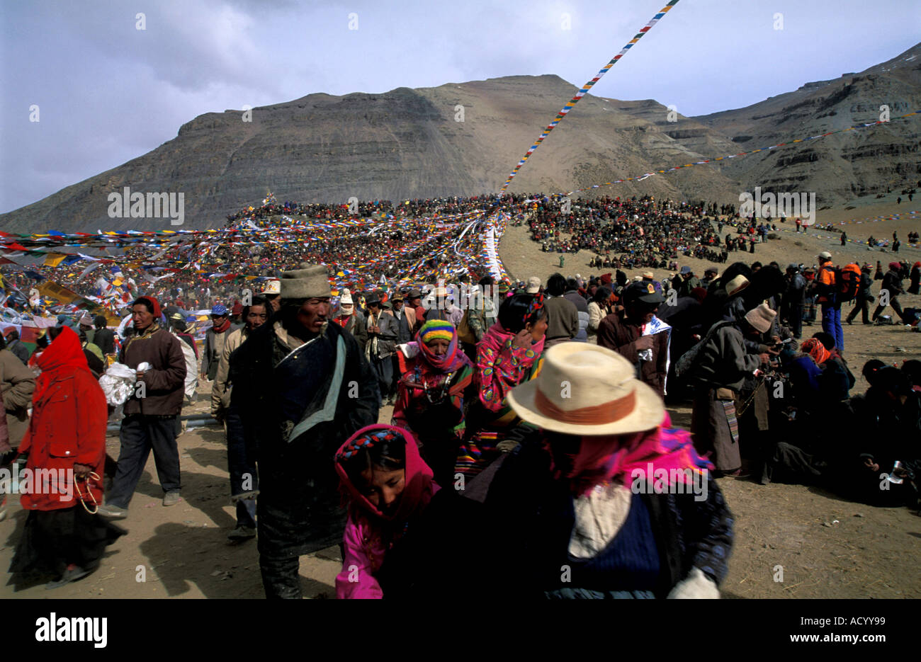 Pellegrini in Monte Kailash Tibet Foto Stock