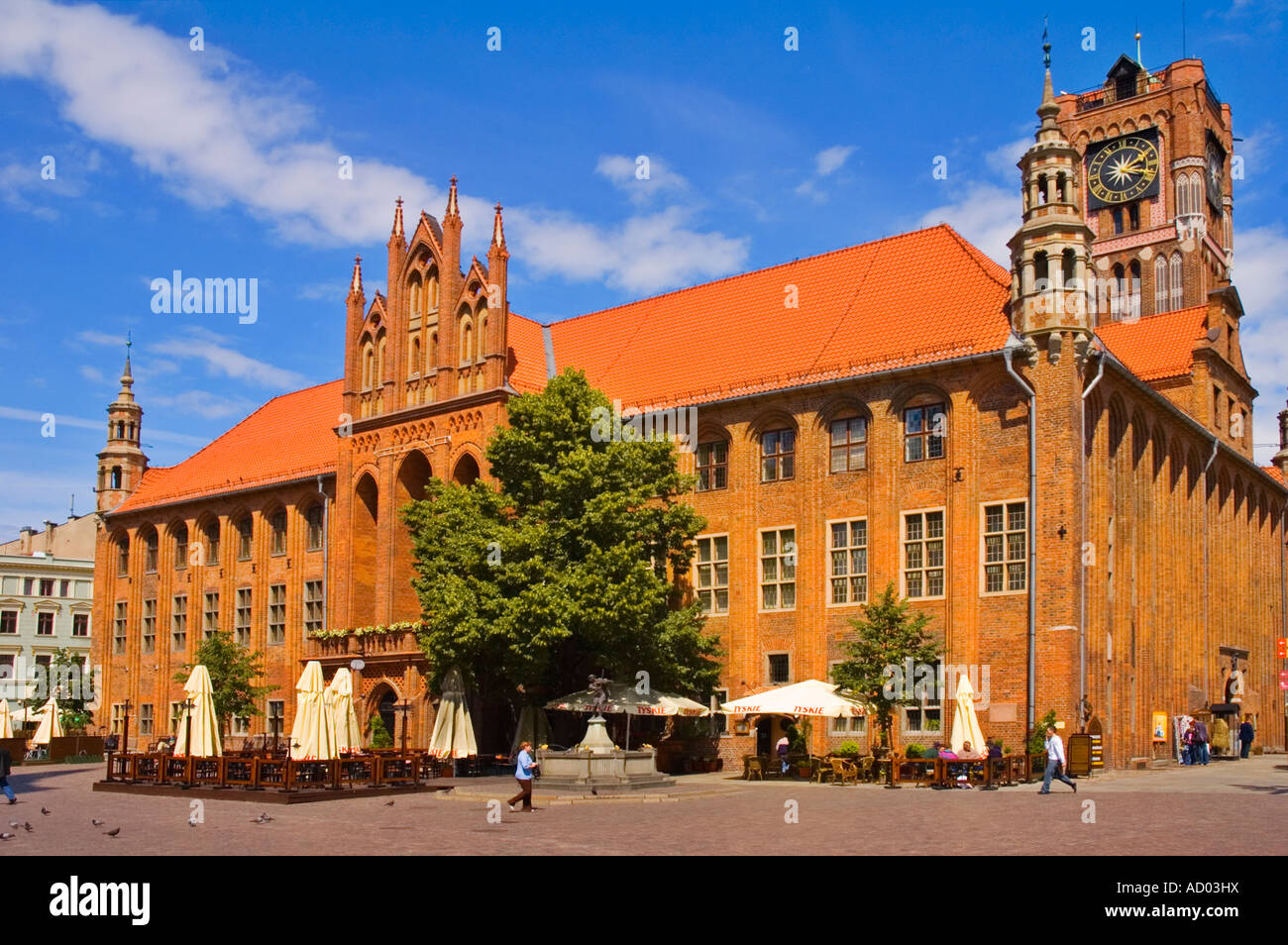 Municipio della Città Vecchia nel centro di Torun Polonia Europa Foto Stock