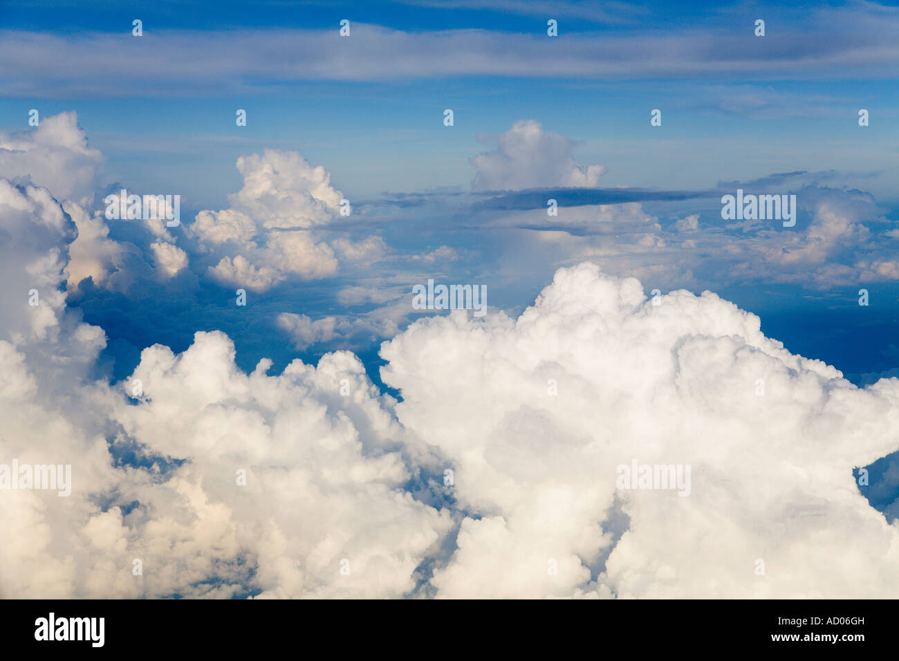 Vista da una finestra di aeroplano Foto Stock