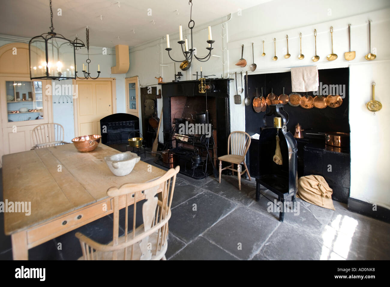 Inghilterra Bristol Great George Street Georgian House Museum Cucina Foto Stock