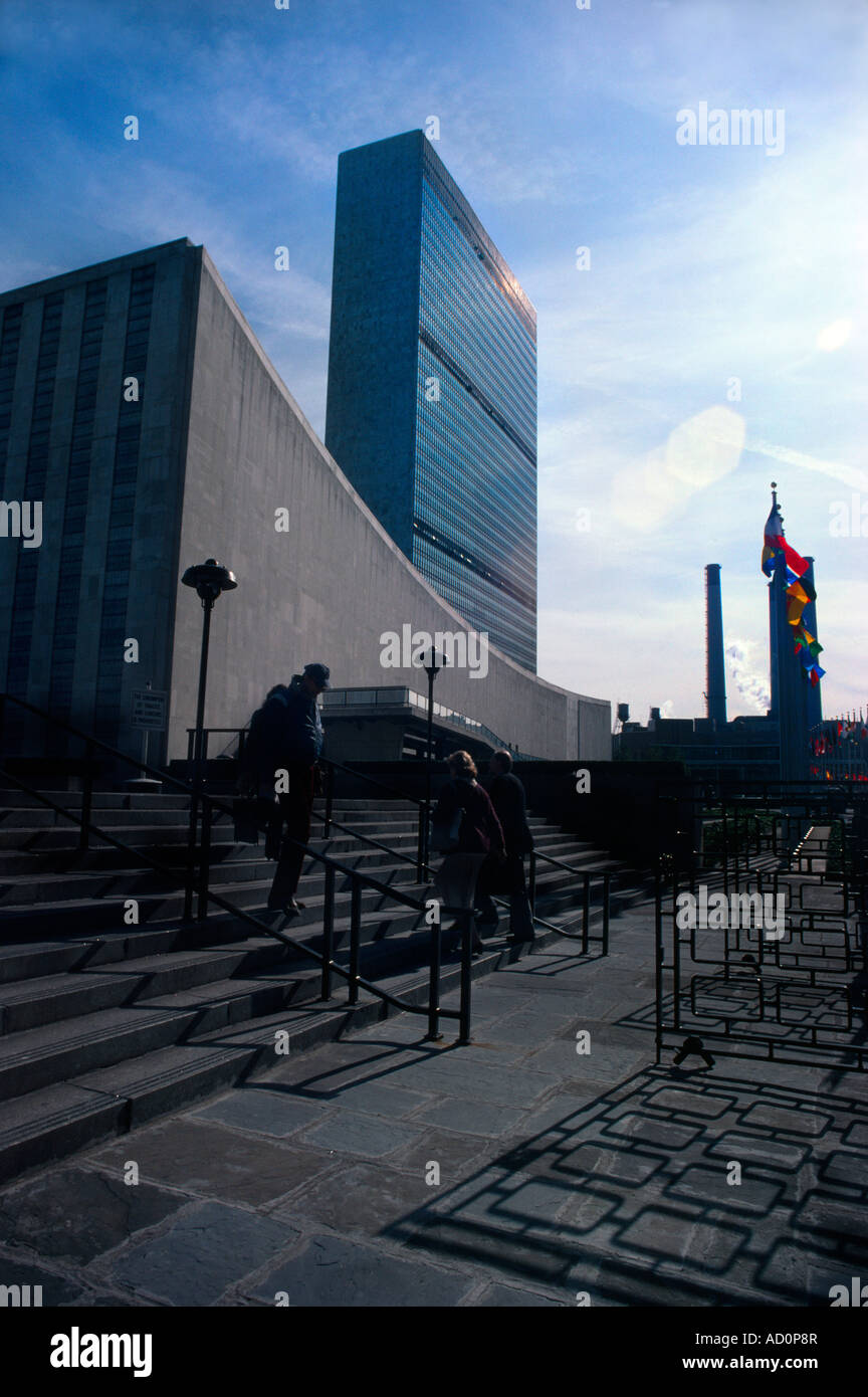 New York Stati Uniti d'America il Palazzo delle Nazioni Unite Foto Stock