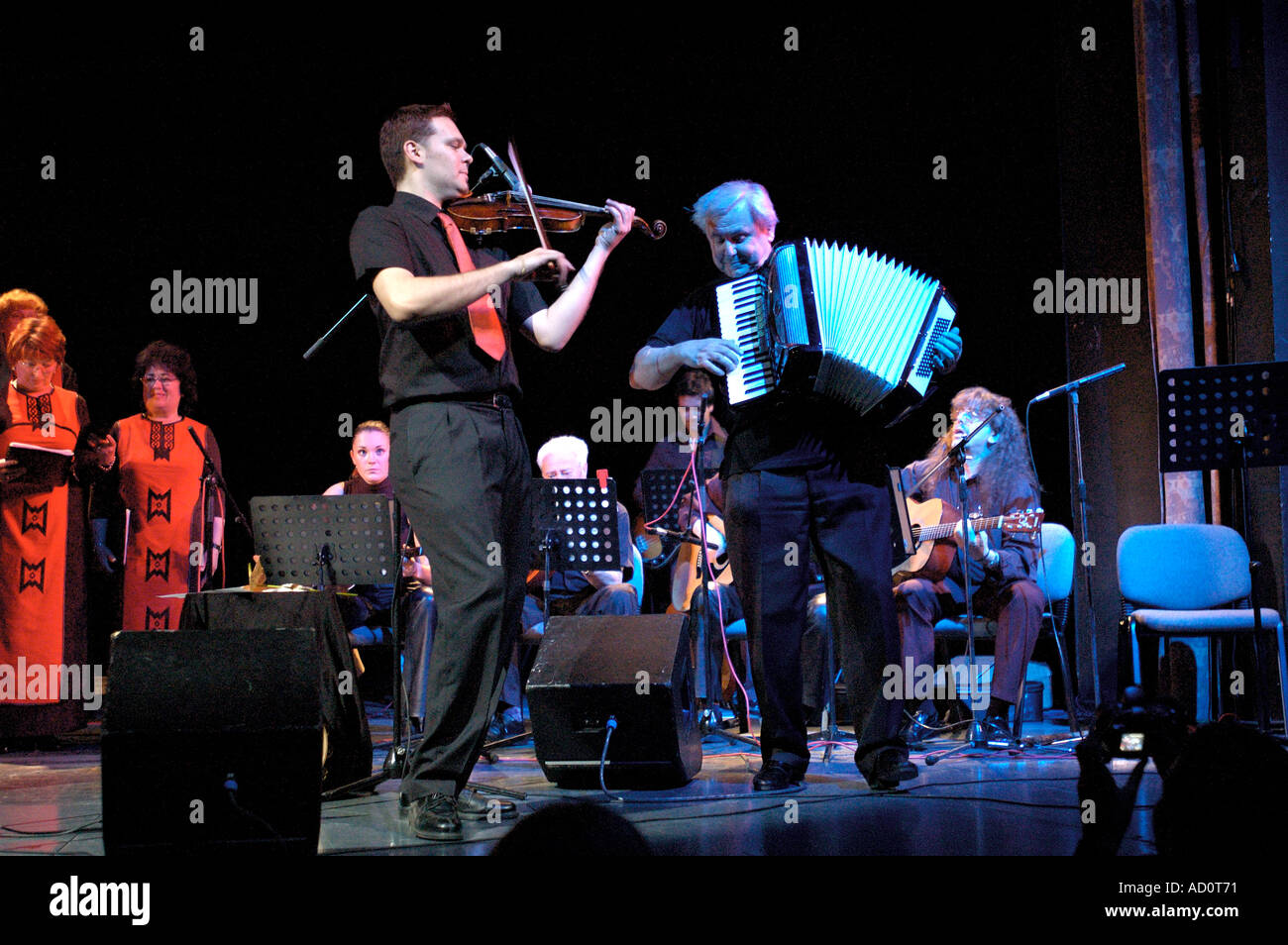 Canzoni macedoni in concerto a Zagabria Croazia Foto Stock